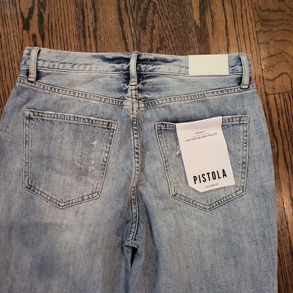 Stylish Distressed Light Blue Jeans - Picture 4 of 6